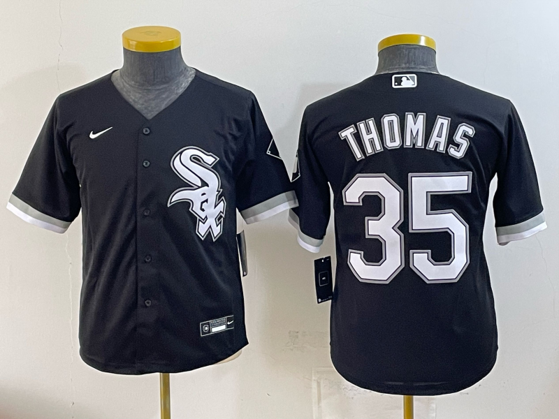youth 2025 Chicago White Sox #35 Thomas black Game Nike MLB Jersey 0722002